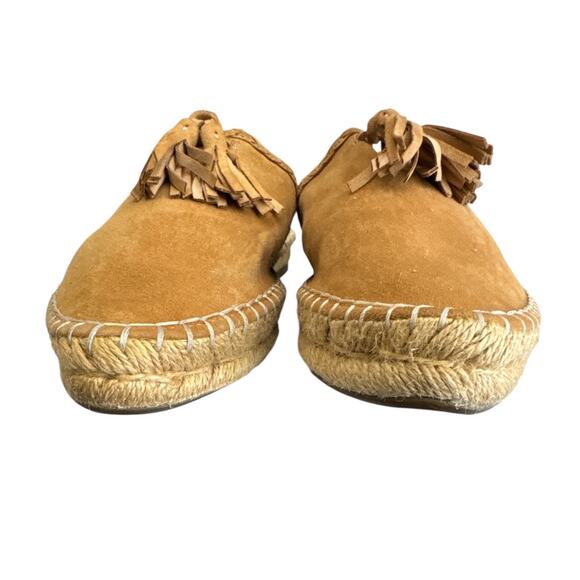 Joie Tan Suede Slide On Tasseled Mules 39 - Picture 4 of 9